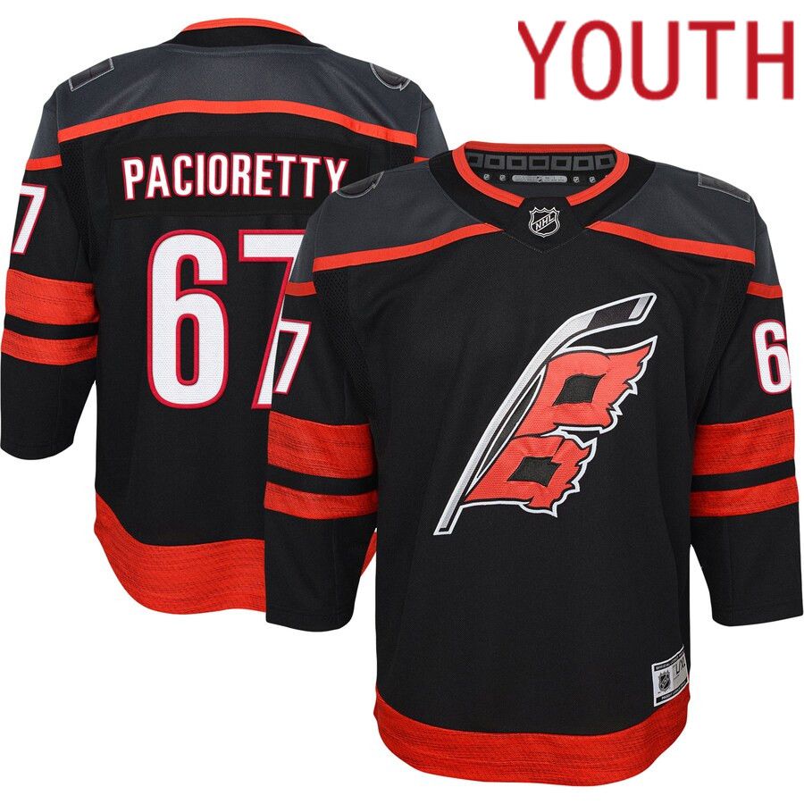 Youth Carolina Hurricanes #67 Max Pacioretty Black 2022-23 Premier Player NHL Jersey->youth nhl jersey->Youth Jersey